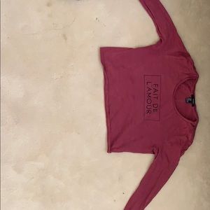Burgundy crop top